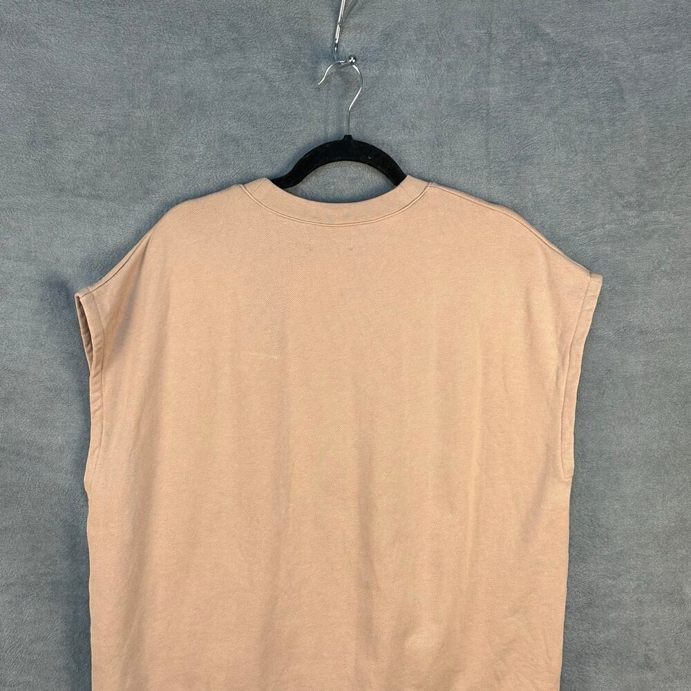 Madewell Top Womens XL Tan Resourced Cotton Short Sleeve Relaxed Sweatshirt - Picture 5 of 14